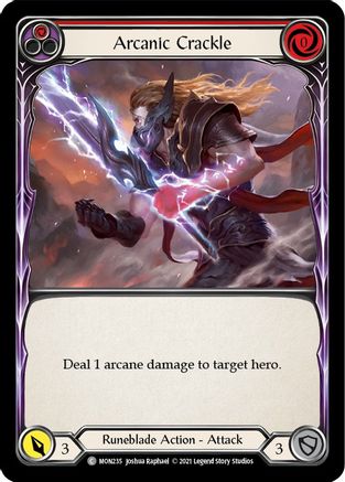 Arcanic Crackle (Red) (MON235) (1st Edition) Rainbow Foil - Monarch