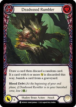 Deadwood Rumbler (Blue) (MON140) 1st Edition - Monarch