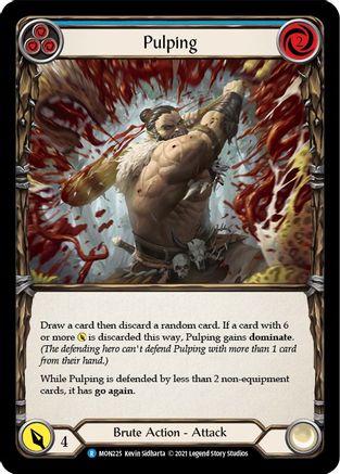 Pulping (Blue) (MON225) Unlimited Edition Rainbow Foil - Monarch