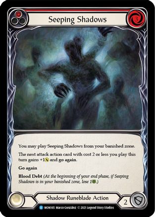 Seeping Shadows (Red) (MON165) (1st Edition) - Monarch