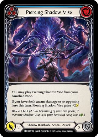 Piercing Shadow Vise (Blue) (MON173) (1st Edition) - Monarch