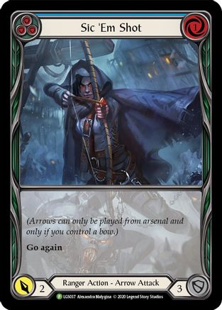 Sic 'Em Shot (Blue) (LGS037) Rainbow Foil - FaB Promos