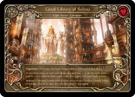 Great Library of Solana (MON000) (1st Edition) Cold Foil - Monarch