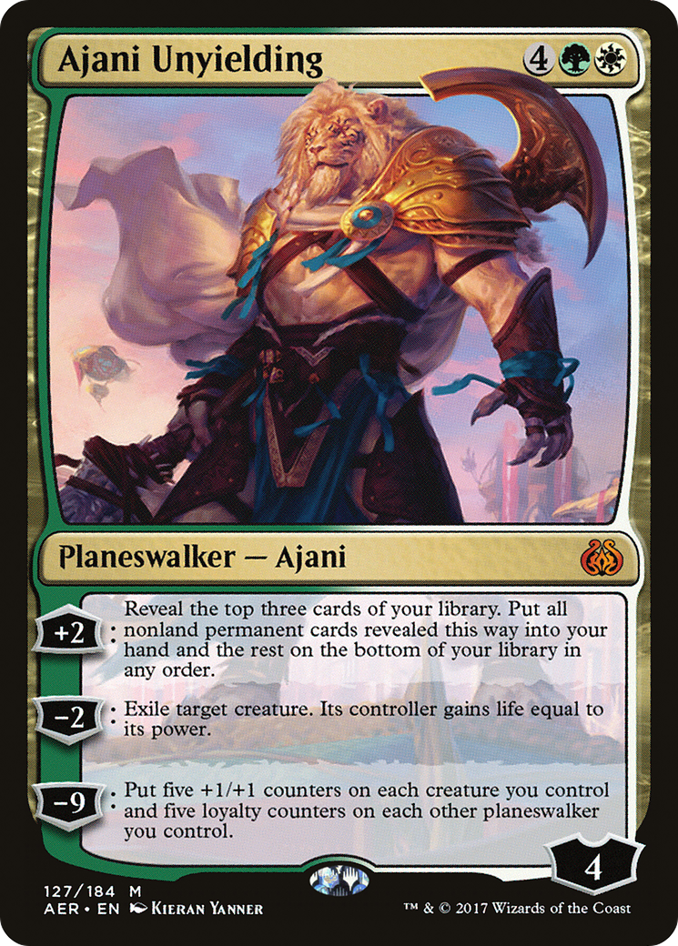 Ajani Unyielding (127) Foil - Aether Revolt