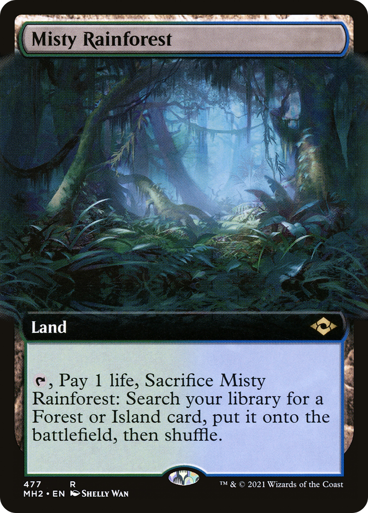 Misty Rainforest (Extended Art) (477) Foil - Modern Horizons 2