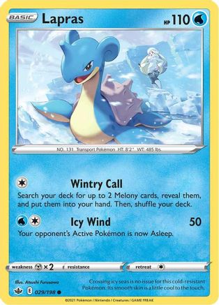 Lapras (29) Reverse Holofoil - Chilling Reign