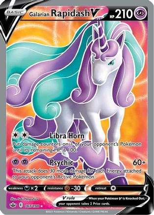 Galarian Rapidash V (Full Art) (167) Holofoil - Chilling Reign