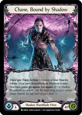 Chane, Bound by Shadow (Rainbow) - HER041 (HER041) Unlimited Edition Rainbow Foil - Flesh and Blood: Promo Cards