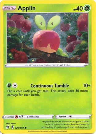 Applin - 020/192 (Cosmos Holo) (20) Holofoil - Blister Exclusives