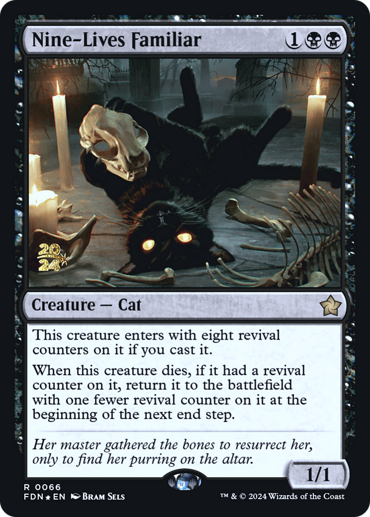 Nine-Lives Familiar (066) Foil - Foundations Promos