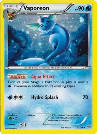 Vaporeon - 22/98 (Cosmos Holo) (22) Holofoil - Miscellaneous Cards & Products