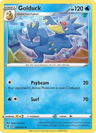 Golduck (25) Reverse Holofoil - Evolving Skies