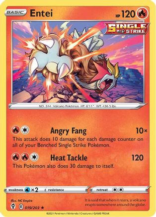 Entei (19) Reverse Holofoil - Evolving Skies