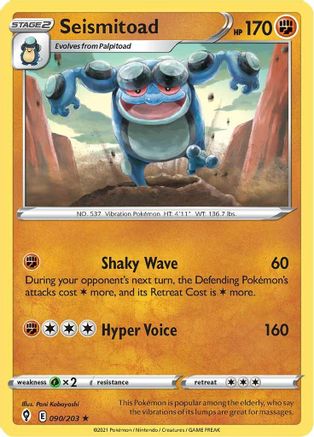 Seismitoad (90) Reverse Holofoil - Evolving Skies