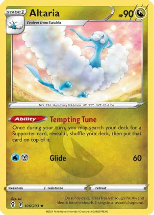 Altaria (106) Reverse Holofoil - Evolving Skies