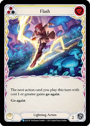 Flash (Yellow) (ELE178) (1st Edition) Rainbow Foil - Tales of Aria