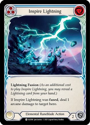 Inspire Lightning (Blue) (ELE090) Unlimited Edition Rainbow Foil - Tales of Aria