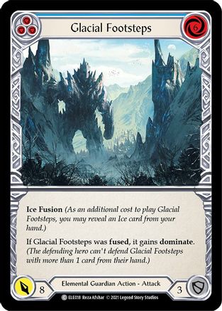 Glacial Footsteps (Blue) (ELE018) 1st Edition Rainbow Foil - Tales of Aria