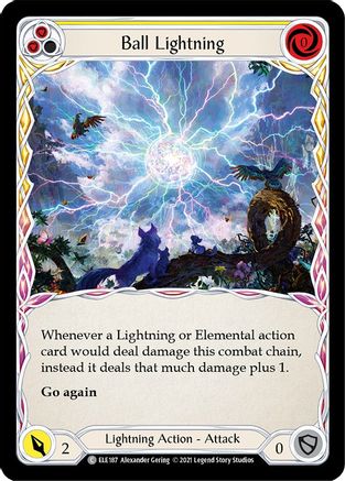 Ball Lightning (Yellow) (ELE187) 1st Edition Rainbow Foil - Tales of Aria