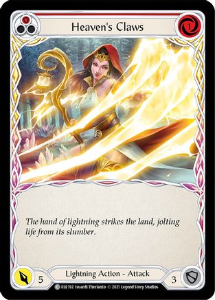 Heaven's Claws (Red) (ELE192) (1st Edition) Rainbow Foil - Tales of Aria