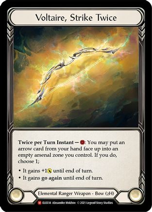 Voltaire, Strike Twice (ELE034) (Unlimited Edition) Rainbow Foil - Tales of Aria
