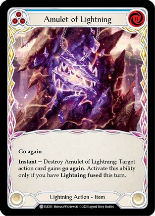 Amulet of Lightning (ELE201) (1st Edition) Rainbow Foil - Tales of Aria