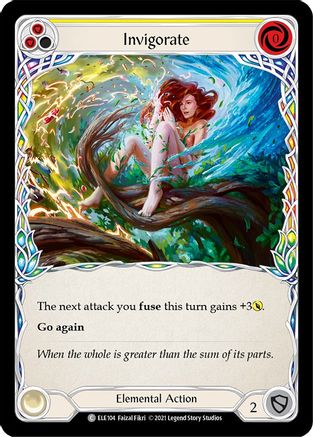 Invigorate (Yellow) (ELE104) Unlimited Edition Rainbow Foil - Tales of Aria