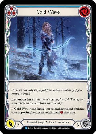 Cold Wave (Blue) (ELE040) Unlimited Edition Rainbow Foil - Tales of Aria