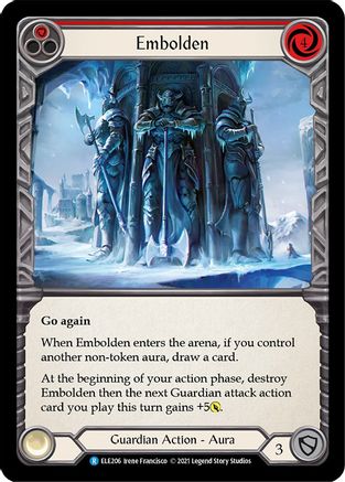 Embolden (Red) (ELE206) (1st Edition) Rainbow Foil - Tales of Aria