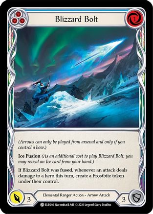 Blizzard Bolt (Blue) (ELE046) 1st Edition Rainbow Foil - Tales of Aria