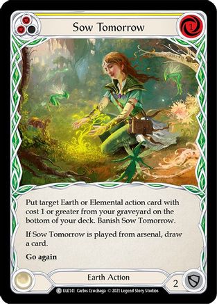 Sow Tomorrow (Yellow) (ELE141) 1st Edition Rainbow Foil - Tales of Aria
