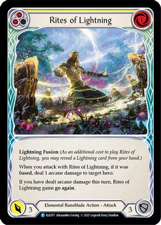 Rites of Lightning (Yellow) (ELE071) (Unlimited Edition) Rainbow Foil - Tales of Aria