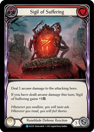 Sigil of Suffering (Red) (ELE227) 1st Edition - Tales of Aria