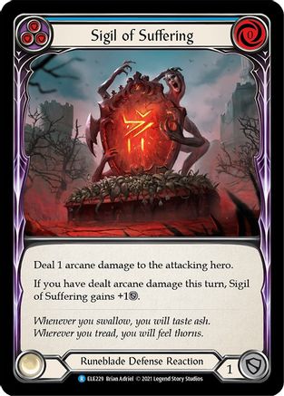 Sigil of Suffering (Blue) (ELE229) (Unlimited Edition) Rainbow Foil - Tales of Aria