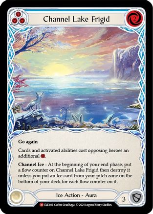 Channel Lake Frigid (Alternate Art) (ELE146) 1st Edition Rainbow Foil - Tales of Aria
