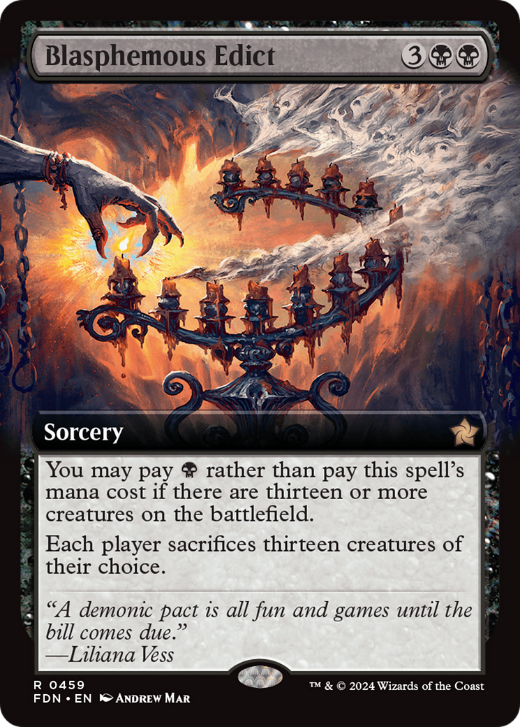 Blasphemous Edict (Extended Art) (459) Foil - Foundations