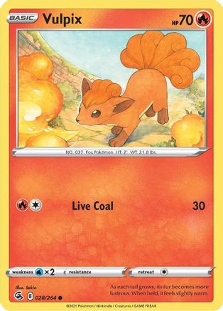 Vulpix (28) Reverse Holofoil - Fusion Strike