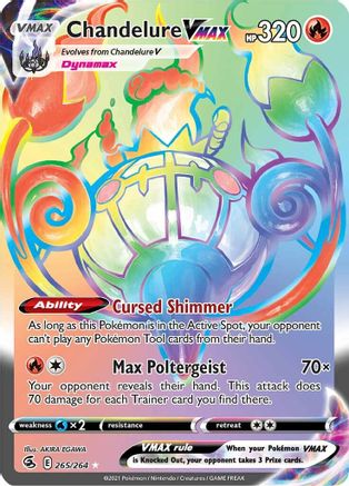 Chandelure VMAX (Secret) (265) Holofoil - SWSH08 Fusion Strike