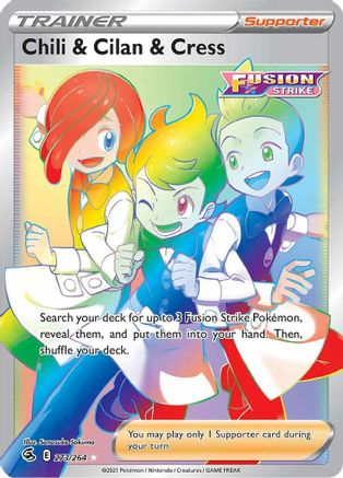 Chili & Cilan & Cress (Secret) (273) Holofoil - Fusion Strike