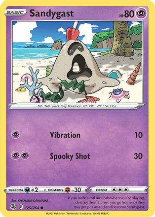 Sandygast (125) Reverse Holofoil - Fusion Strike
