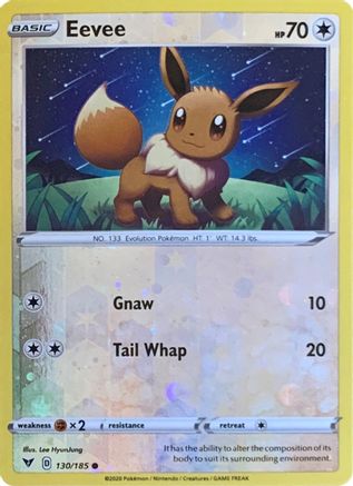Eevee - 130/185 (Reverse Cosmos Holo) (130) Reverse Holofoil - Miscellaneous Cards & Products