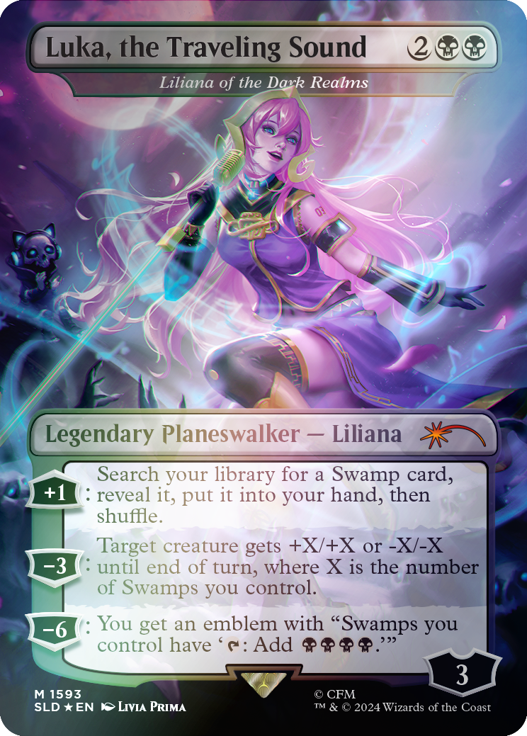 Luka, the Traveling Sound - Liliana of the Dark Realms (Rainbow Foil) (1593) Foil - Secret Lair Drop Series