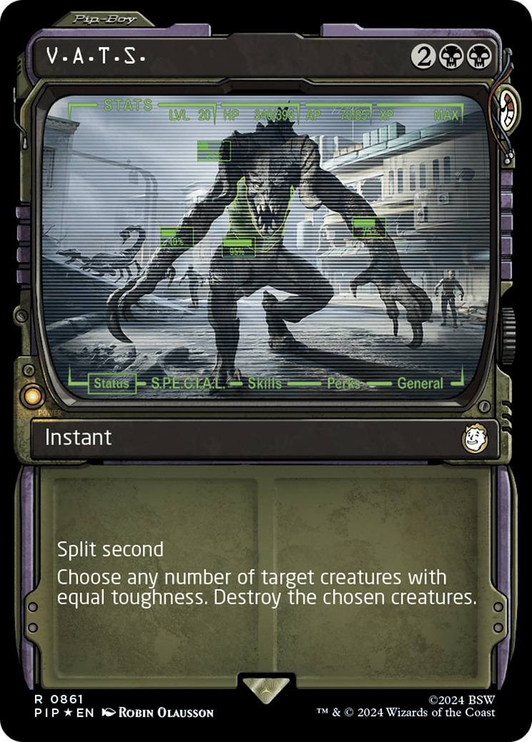 V.A.T.S. (Showcase) (Surge Foil) (Showcase) (861) Foil - Fallout
