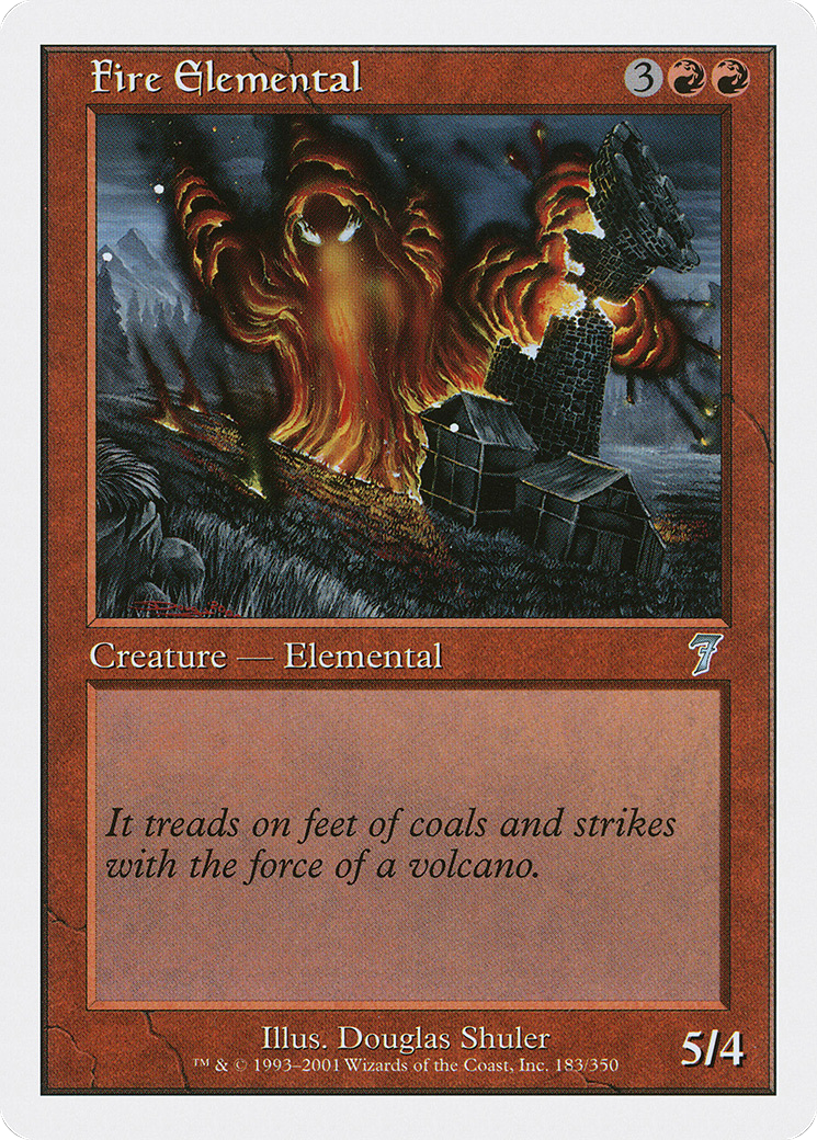 Fire Elemental (183) Foil - Seventh Edition