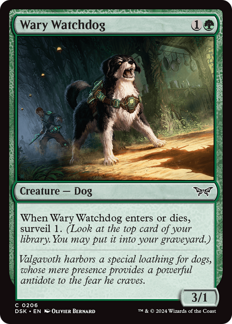 Wary Watchdog (206) Foil - Duskmourn: House of Horror