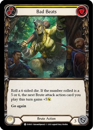 Bad Beats (Yellow) (EVR015) 1st Edition Rainbow Foil - Everfest