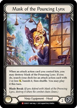 Mask of the Pouncing Lynx (EVR037) 1st Edition Cold Foil - Everfest