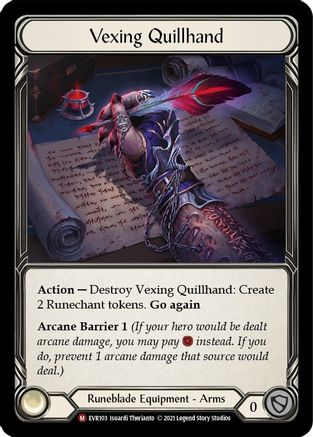 Vexing Quillhand (EVR103) (1st Edition) Cold Foil - Everfest