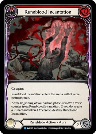 Runeblood Incantation (Red) (EVR107) (1st Edition) - Everfest