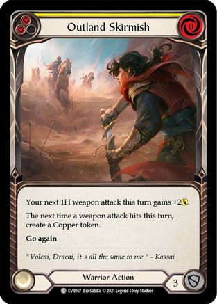 Outland Skirmish (Yellow) (EVR067) (1st Edition) Rainbow Foil - Everfest